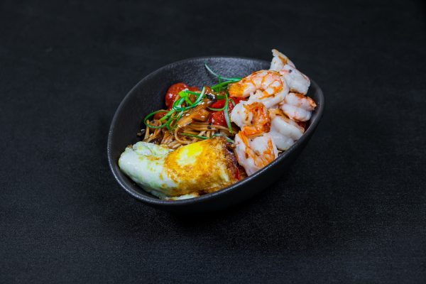 Лапша с креветками